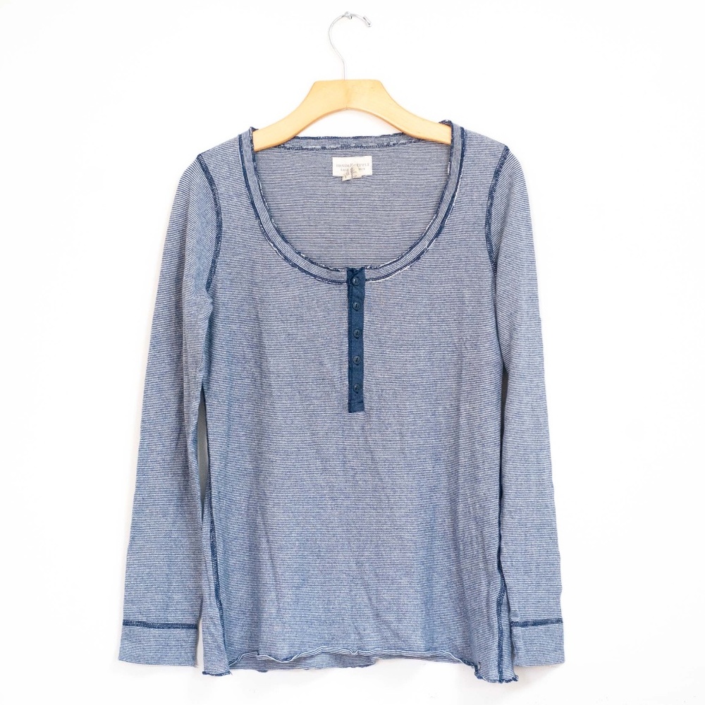 Denim & Supply Striped Henley Top
